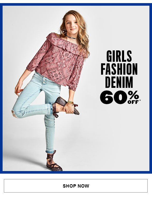 Girls Fashion Denim 60% Off