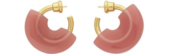 Panconesi - Pink Mini Resin Hoop Earrings
