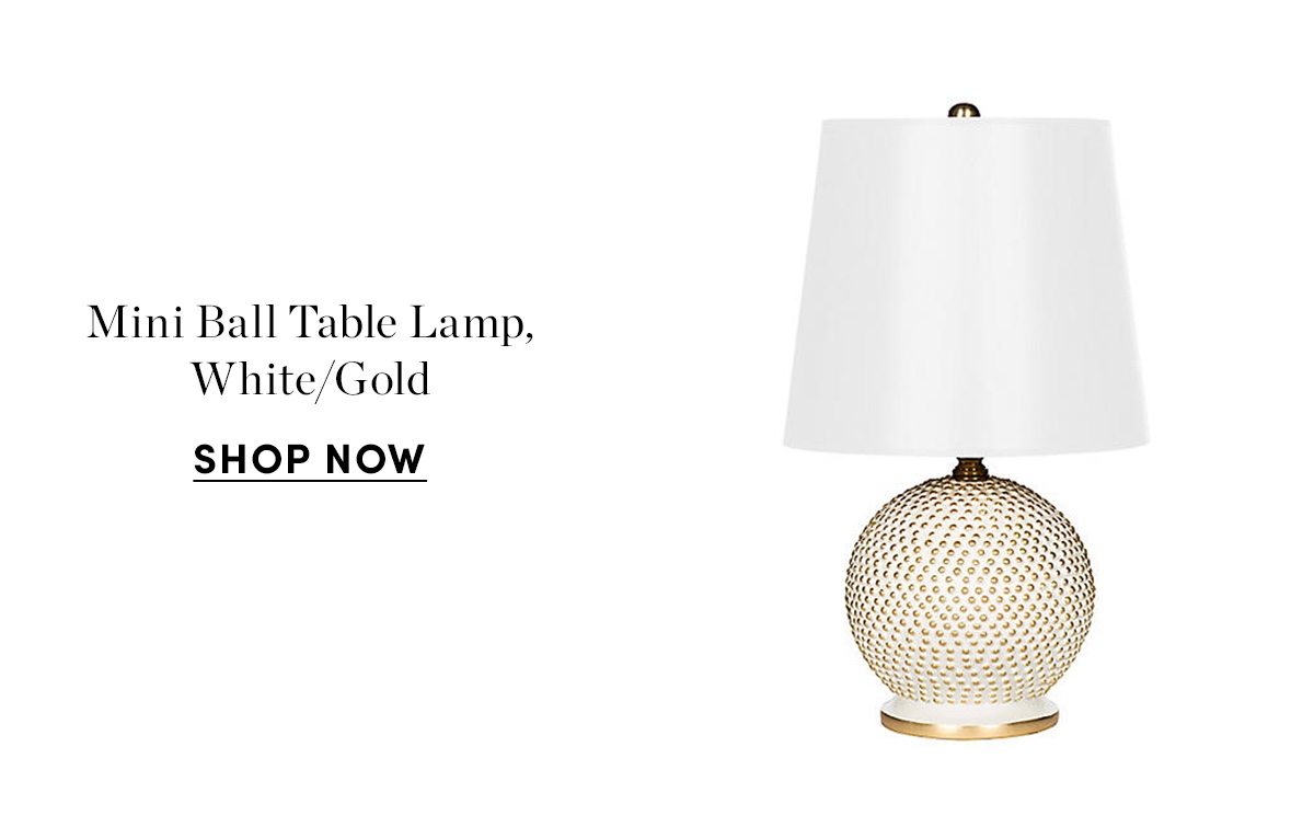 Mini ball table lamp white or gold