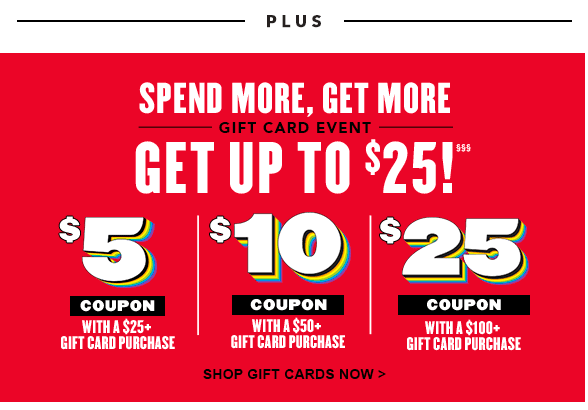 Spend More, Get More Gift Card 