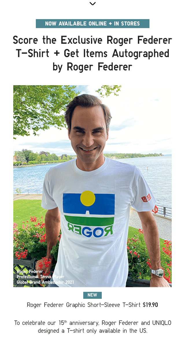 BODY1 - SCORE THE EXCLUSIVE ROGER FEDDERER T-SHIRT + GET ITEMS AUTOGRAPHED BY ROGER FEDERER