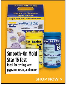 Smooth-On Mold Star 16 Fast - Ideal for casting wax, gypsum, resin, and more.