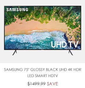 Shop Samsung 75 Glossy Black UHD 4K HDR LED Smart HDTV