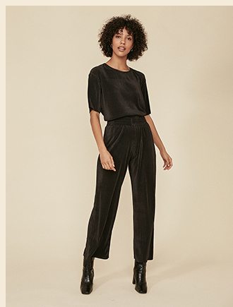 Plisse Loungewear Set