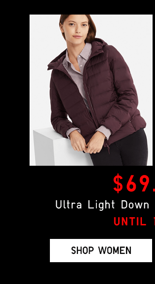 $69.90 LIGHT DOWN SEAMLESS PARKA - SHOP WOMEN