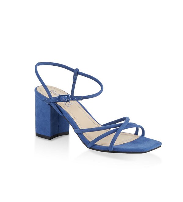 Strappy Mid Block Heel Sandals