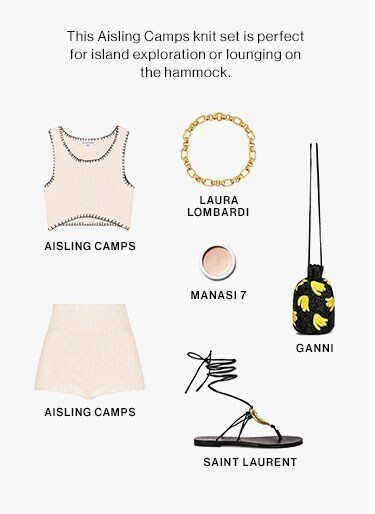 This Aisling Camps knit set is perfect for island exploration or lounging on the hammock.
