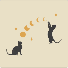 Cat and Moon #1 T-Shirt