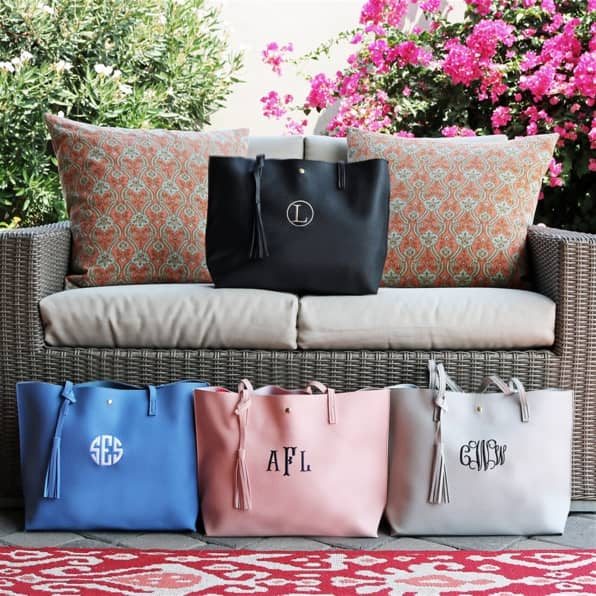 Personalized Tassel Totes
