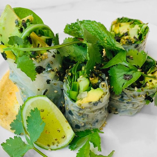 Baja Asian-Inspired Spring Rolls Dish