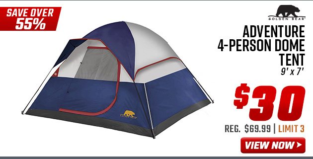 Golden Bear Adventure 4-Person Dome Tent