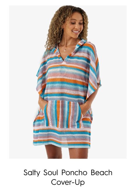 Salty Soul Poncho Beach Cover-Up