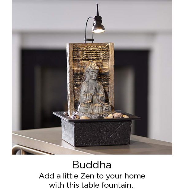 Buddha - Add a little Zen to your home with this table fountain