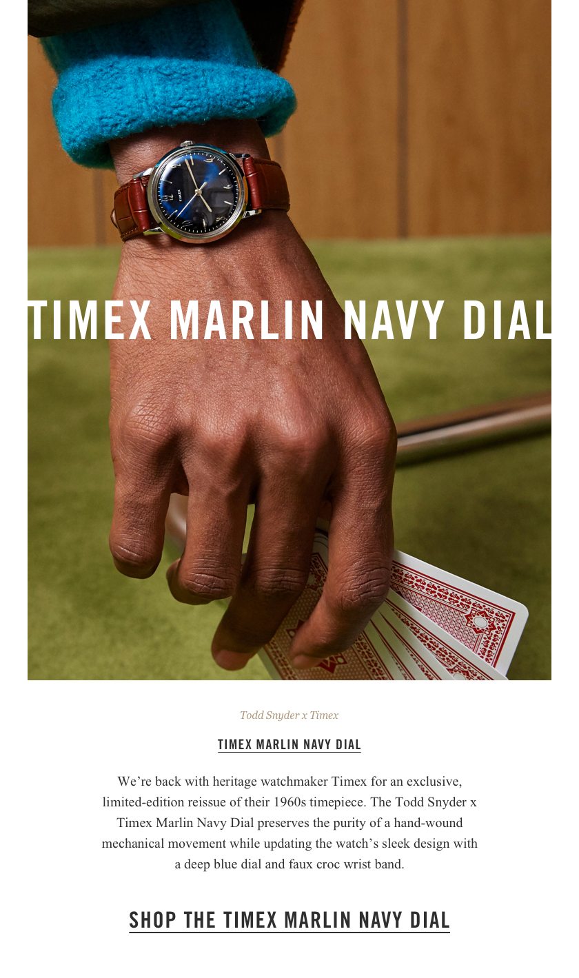 timex marlin navy