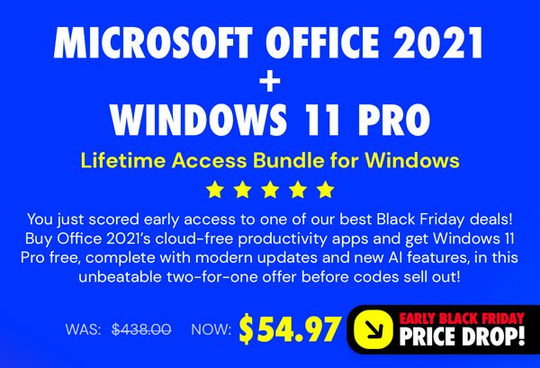 The Ultimate Microsoft Office Professional 2021 for Windows: Lifetime License + Windows 11 Pro Bundle