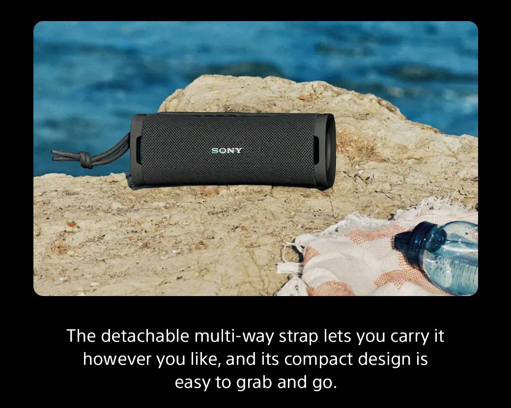 The detachable multi-way strap lets you carry it however you like, and its compact design is easy to grab and go. 