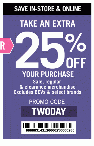 Extra 25% Off | Code TWODAY | Get Coupon | Exclusions Apply
