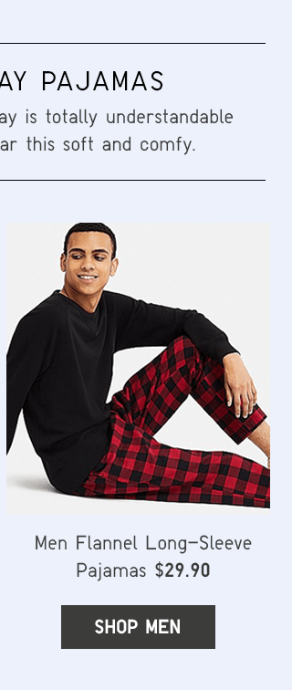 MEN FLANNEL LONG-SLEEVE PAJAMAS $29.90 - SHOP MEN