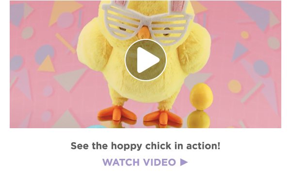 Check out the video to see the Hip-Hoppy Egg-Laying Chick in action.