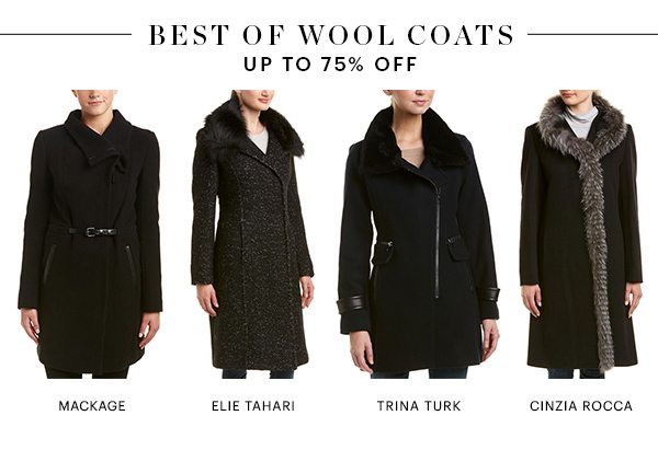 BEST OF WOOL COATS, UP TO 75% OFF