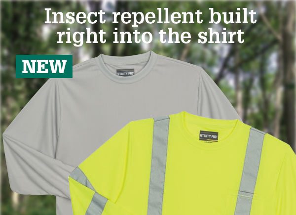 Insect repellent built right into the shirt