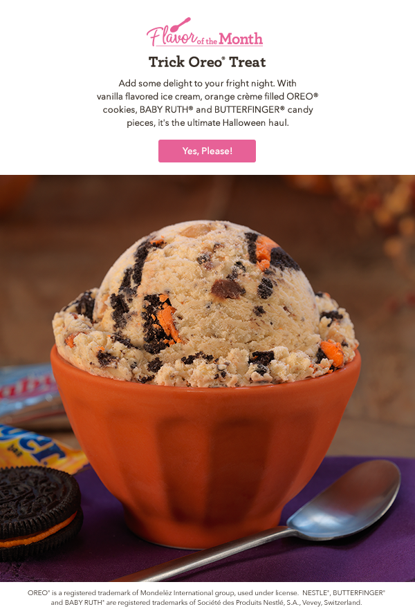 Trick OREO® Treat is here 🎃 Baskin Robbins Email Archive