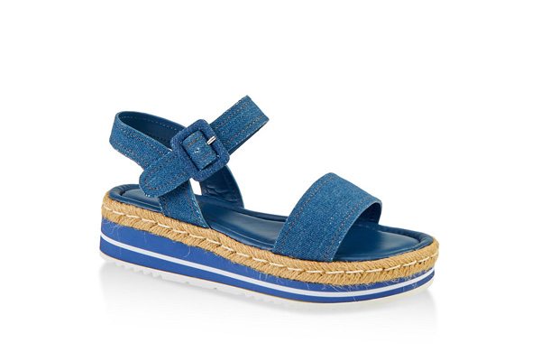 One Band Platform Espadrille Sandals