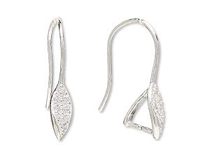 Sterling Silver Ear Wires with Built-In Ice-Pick Bails