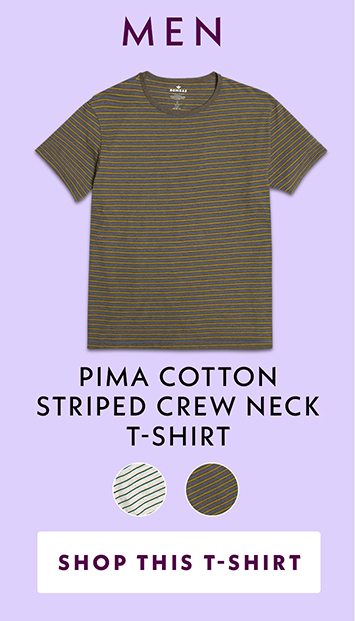Men Pima Cotton Striped Crew Neck T-Shirt | Shop This T-Shirt