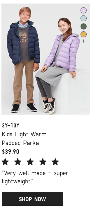 PDP8 - KIDS LIGHT WARM PADDED PARKA