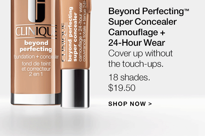 Beyond Perfecting(TM) Super Concealer Camouflage + 24-Hour Wear Cover up without the touch-ups. 18 shades. $19.50 SHOP NOW