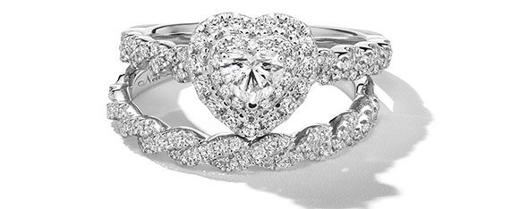 Neil Lane 14K White Gold Heart-Cut Diamond Bridal Set