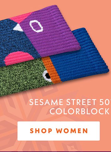 Sesame Street 50th Anniversary Colorblock Calf Socks | Shop Women