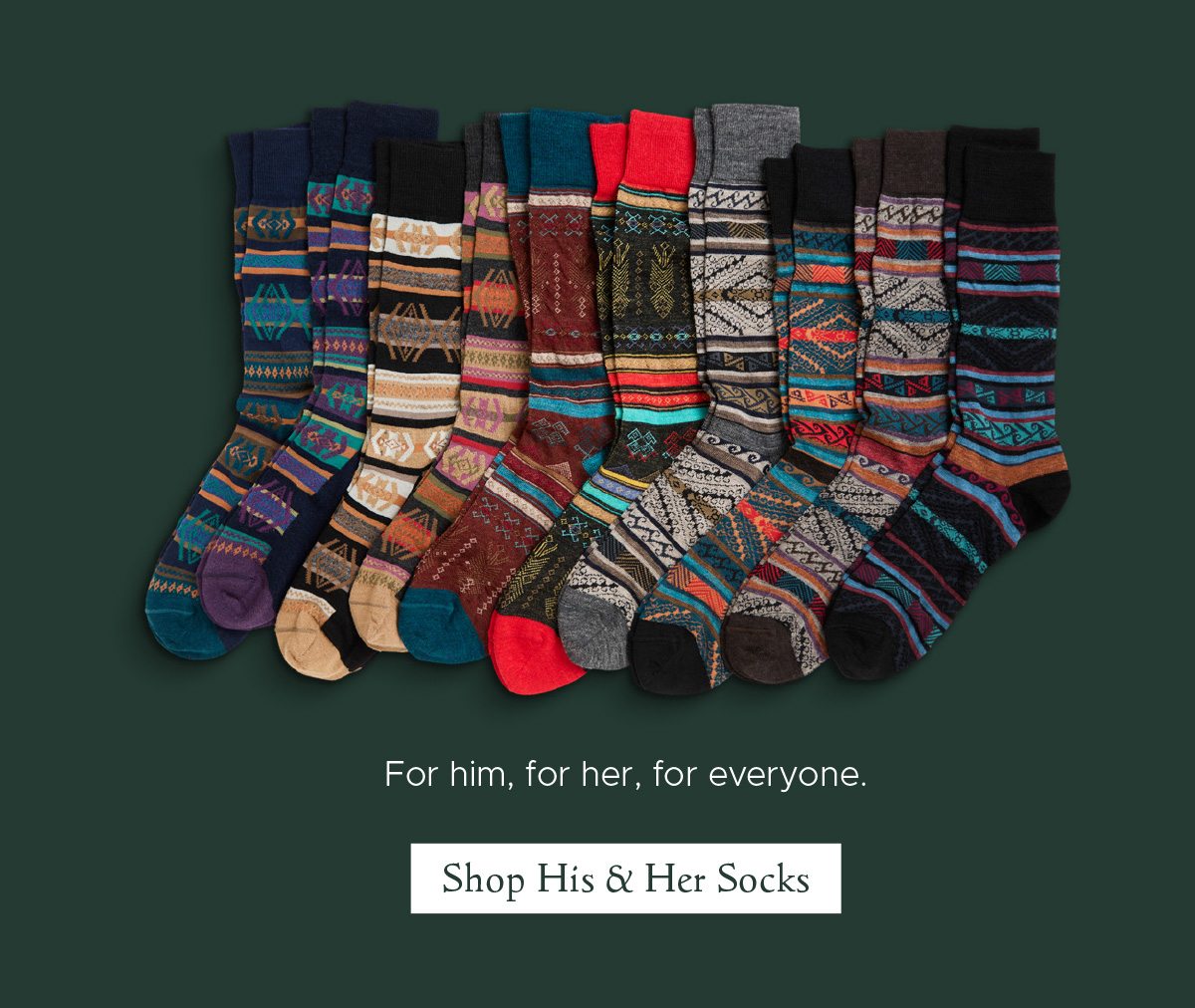 For him, for her, for everyone. | Shop His & Her Socks