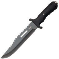 Serrated Black Survivor Knife