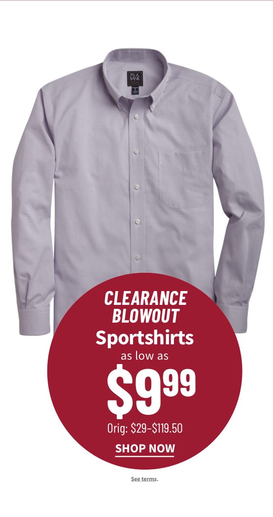 Sportshirts as low as $9.99 - Shop Now