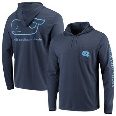 Vineyard Vines North Carolina Tar Heels Navy Campus Long Sleeve Hoodie T-Shirt