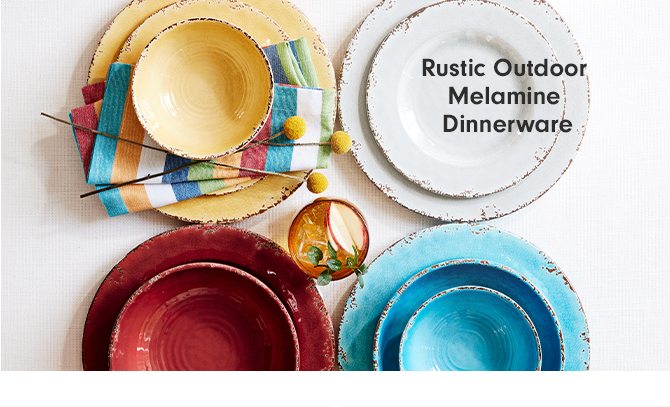 Rustic Outdoor Melamine Dinnerware