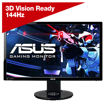 ASUS VG248QEZ 24 in. FHD 144Hz HDMI DP DVI-D 3D Vision Ready LED Gaming Monitor