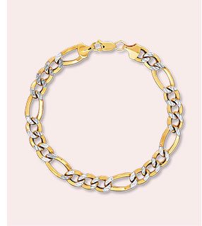 Men's 10K Yellow Gold Chain Bracelet