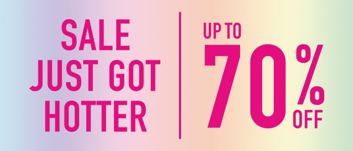 Up to 70% off sale