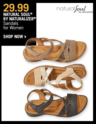 Shop 29.99 Natural Soul by Naturalizer Sandals for Women