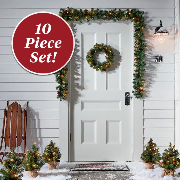 garland holiday decoration - 10 piece set!