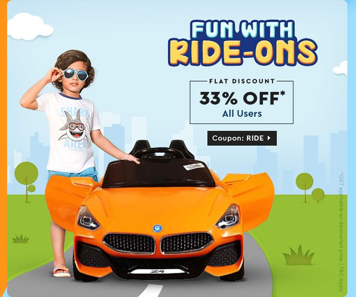 Fun with Rde-ons Flat 33% OFF* All Users