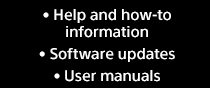 Help and how-to information | Software updates | User manuals