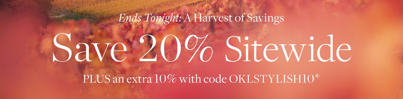 Ends Tonight: Save 20% Sitewide*