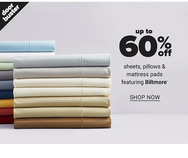 Up to 60% off Sheets, Pillows & Mattress Pads featuring Biltmore - Shop Now