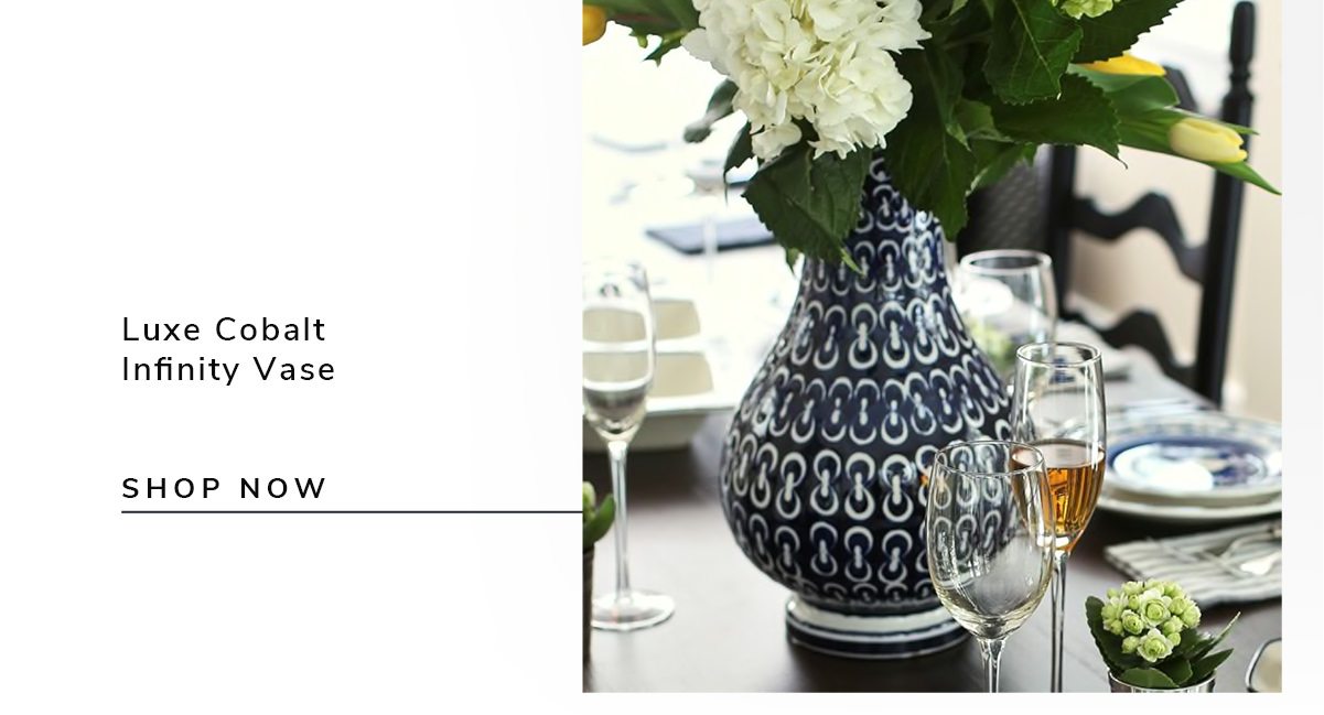 Luxe Cobalt Infinity Flared Globe Vase | SHOP NOW