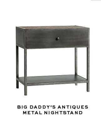 BIG DADDY'S ANTIQUES METAL NIGHTSTAND 