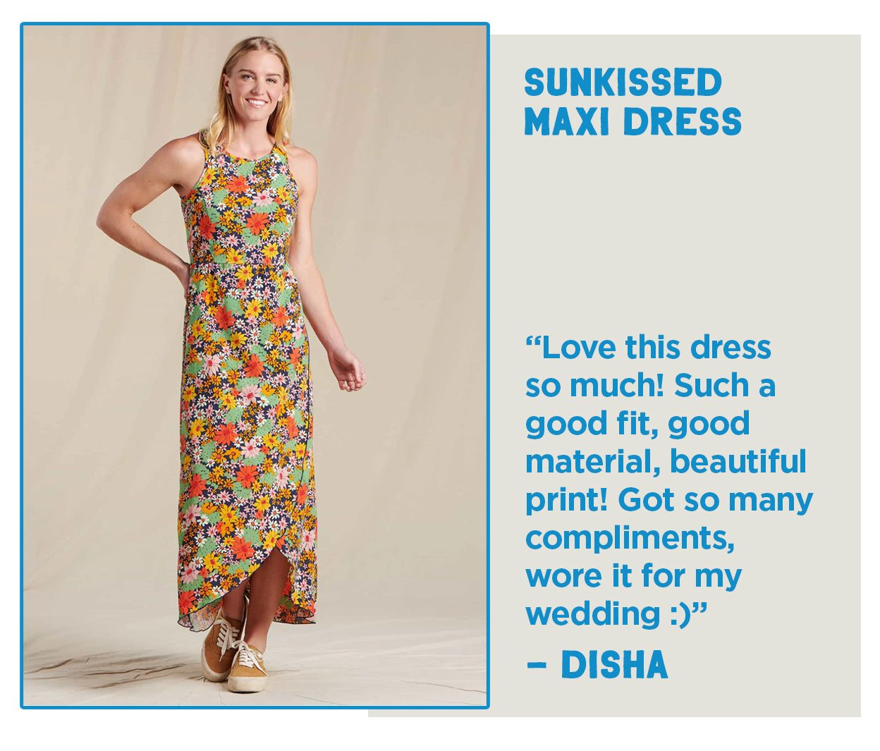 Women's Sunkissed Maxi Dress: "Love this dress so much! Such a good fit, good material, beautiful print! Got so many compliments, wore it for my wedding"